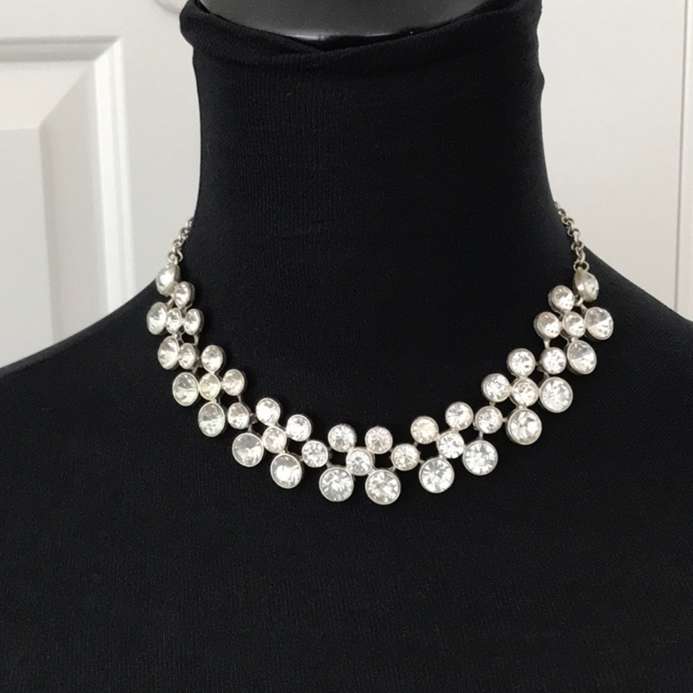 Elegant Silver Crystal Necklace